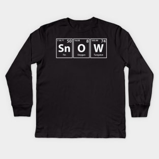 Snow (Sn-O-W) Periodic Elements Spelling Kids Long Sleeve T-Shirt